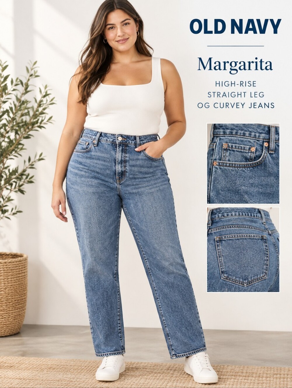 OLD NAVY Curvey O.G. Margarita Straight leg jeans Sz 10